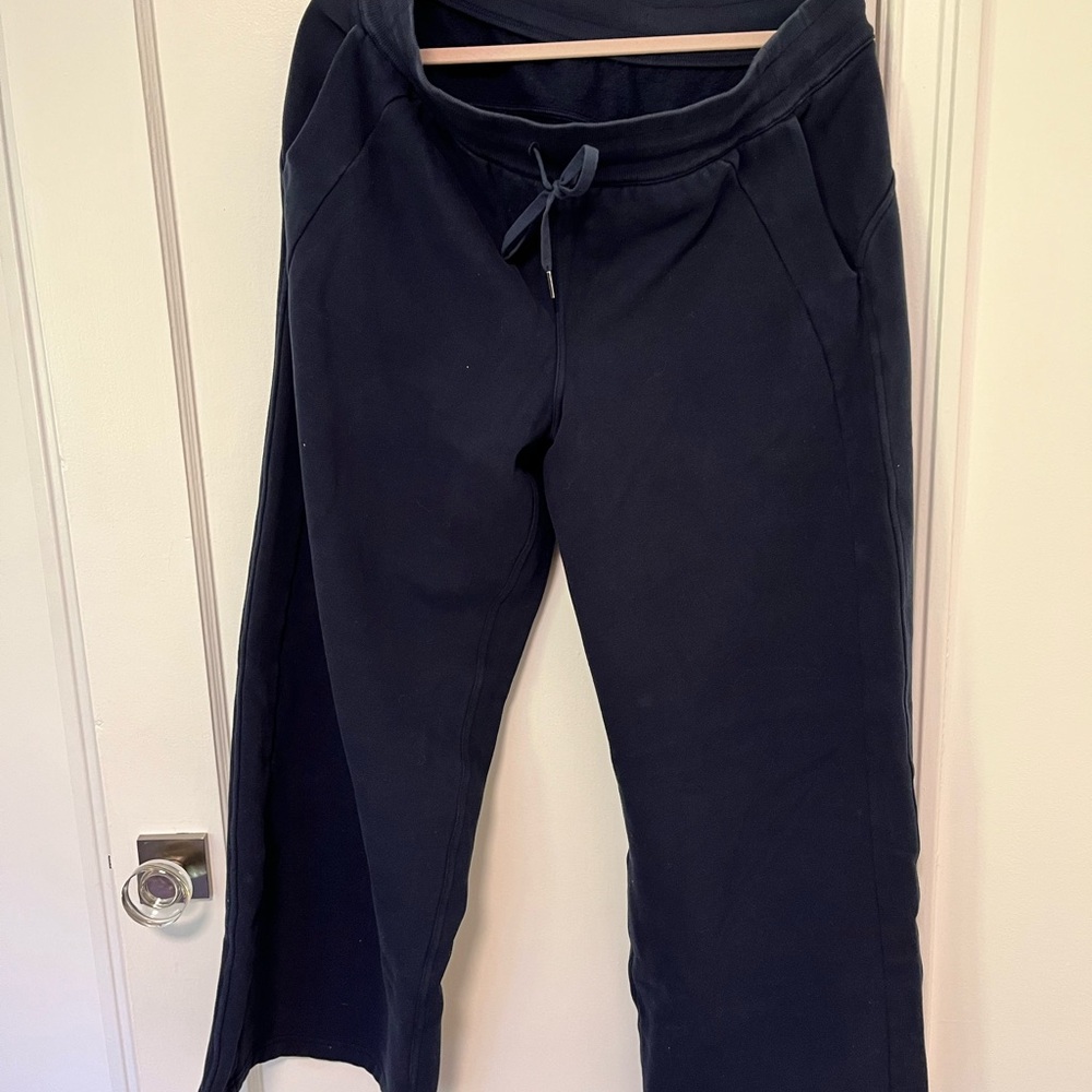Lululemon wide leg scuba  Navy Blue Sweatpants